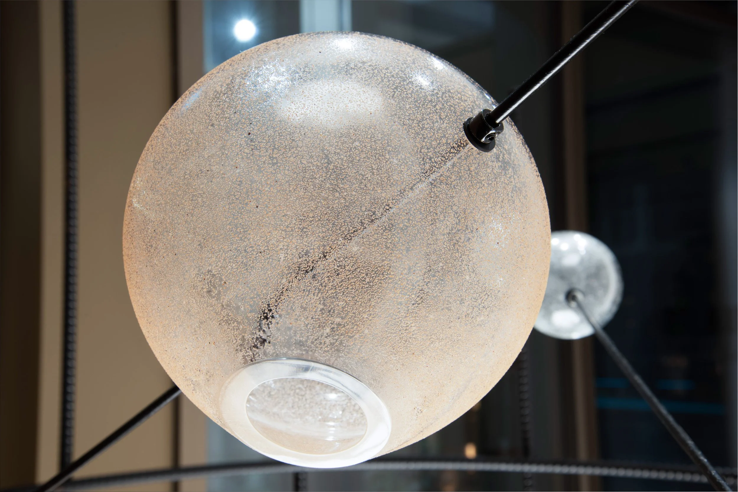 Glass sphere and connection detail