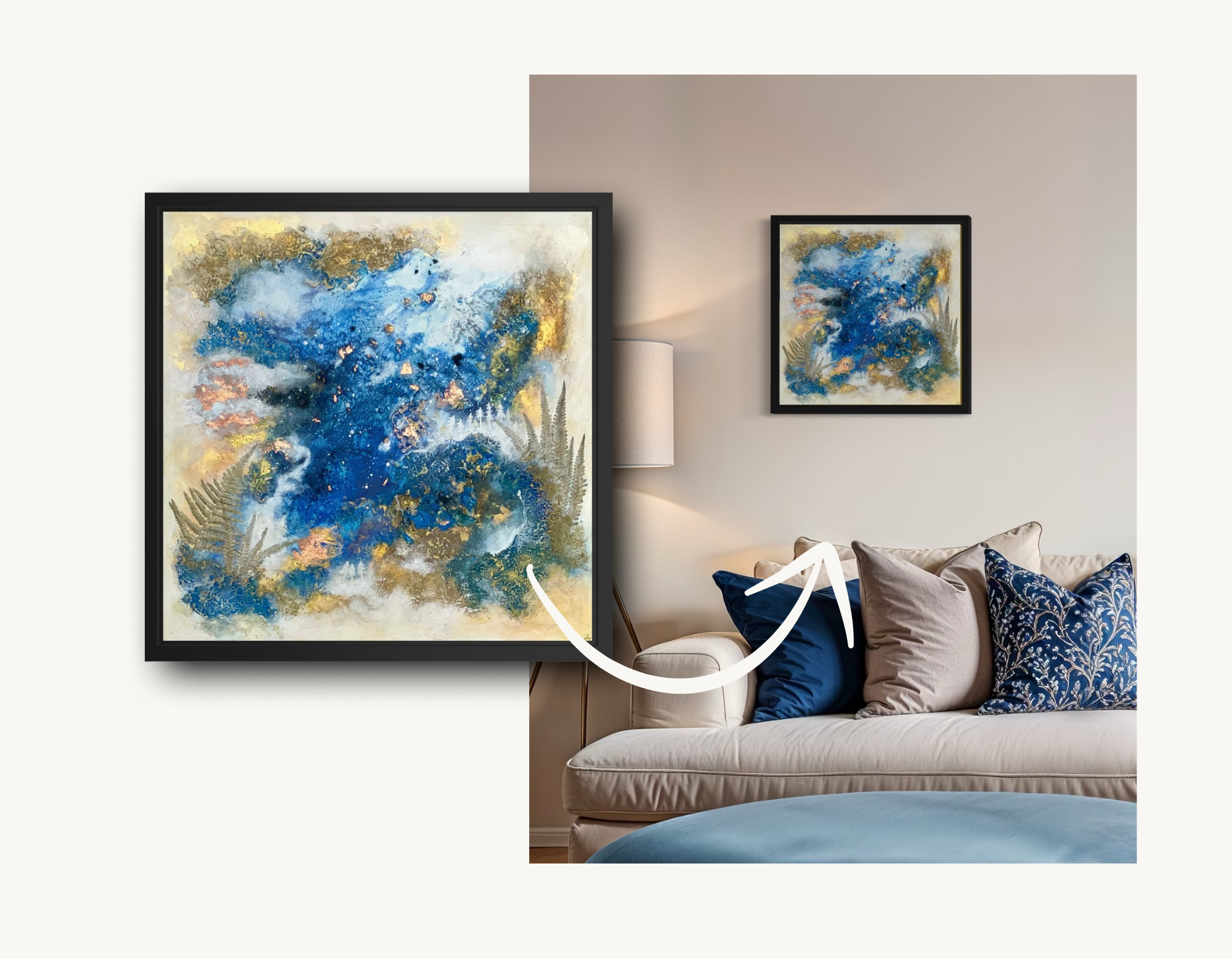 Dein Kunstwerk, digital visualisiert in deinem Zuhause