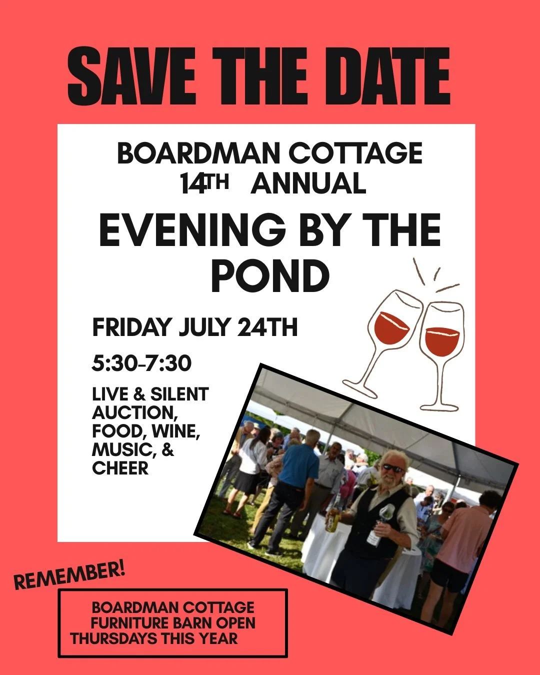 The 14th Annual Evening by the Pond at the Boardman Cottage