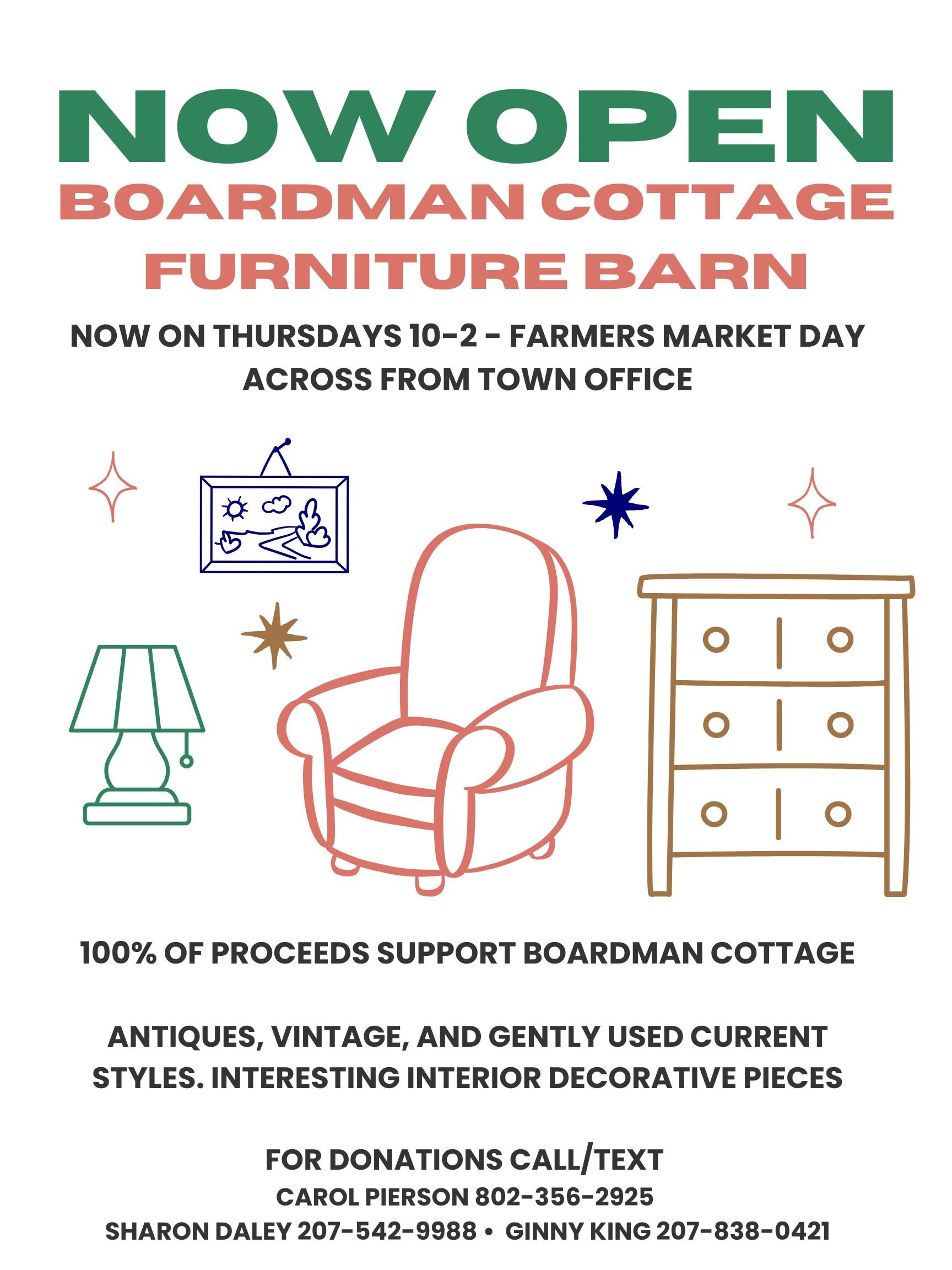 Boardman Cottage Furniture Barn Open 