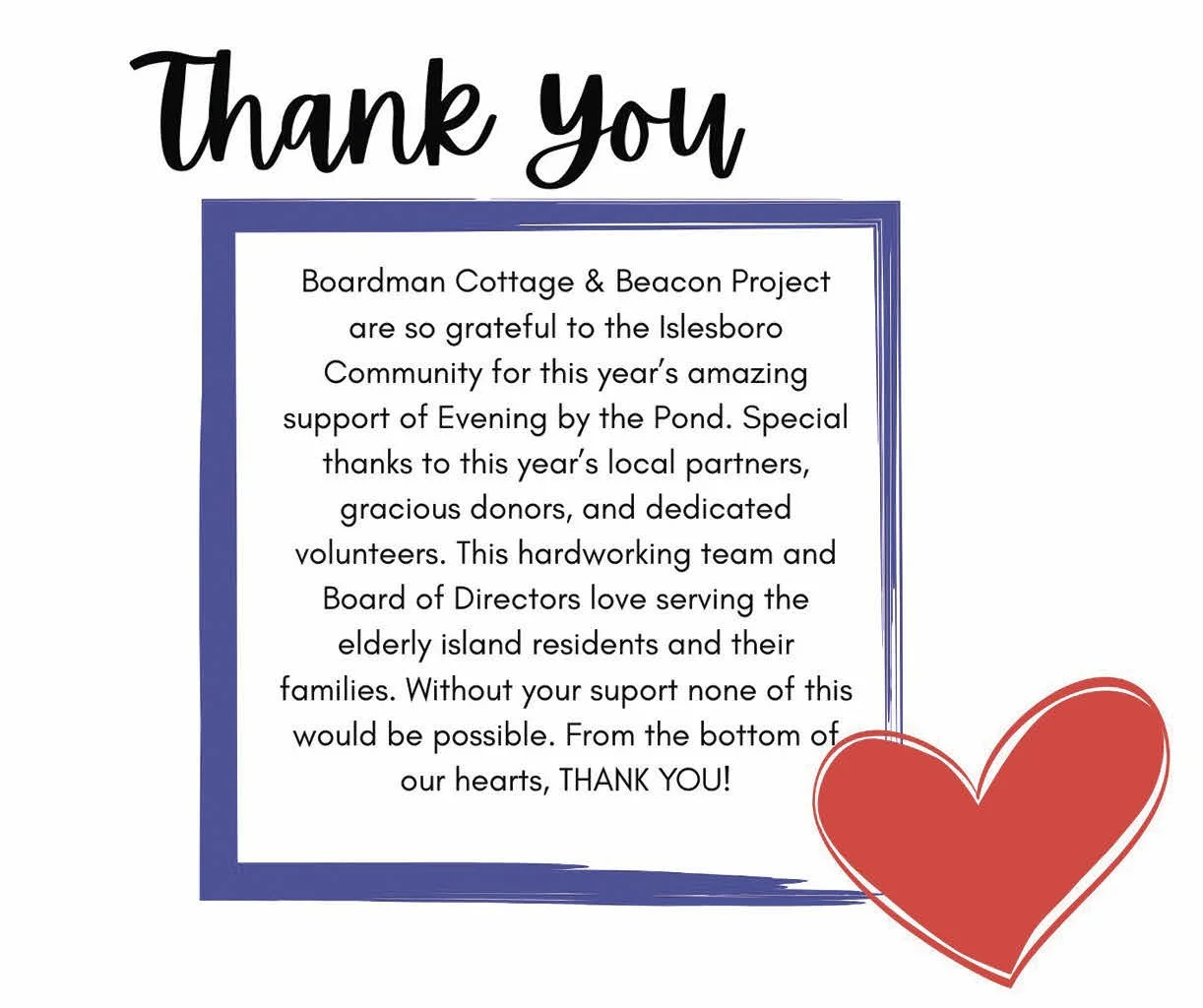 Boardman Cottage Connections - A Heartwarming Evening by the Pond