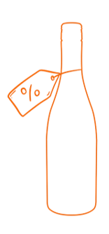 Wine pricing and promotion service icon