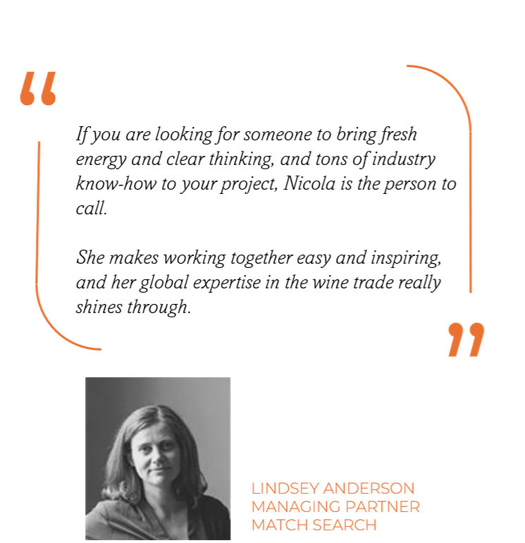 Testimonial from Lindsey Anderson, Managing Partner at Match Search, recommending Nicola Hale
