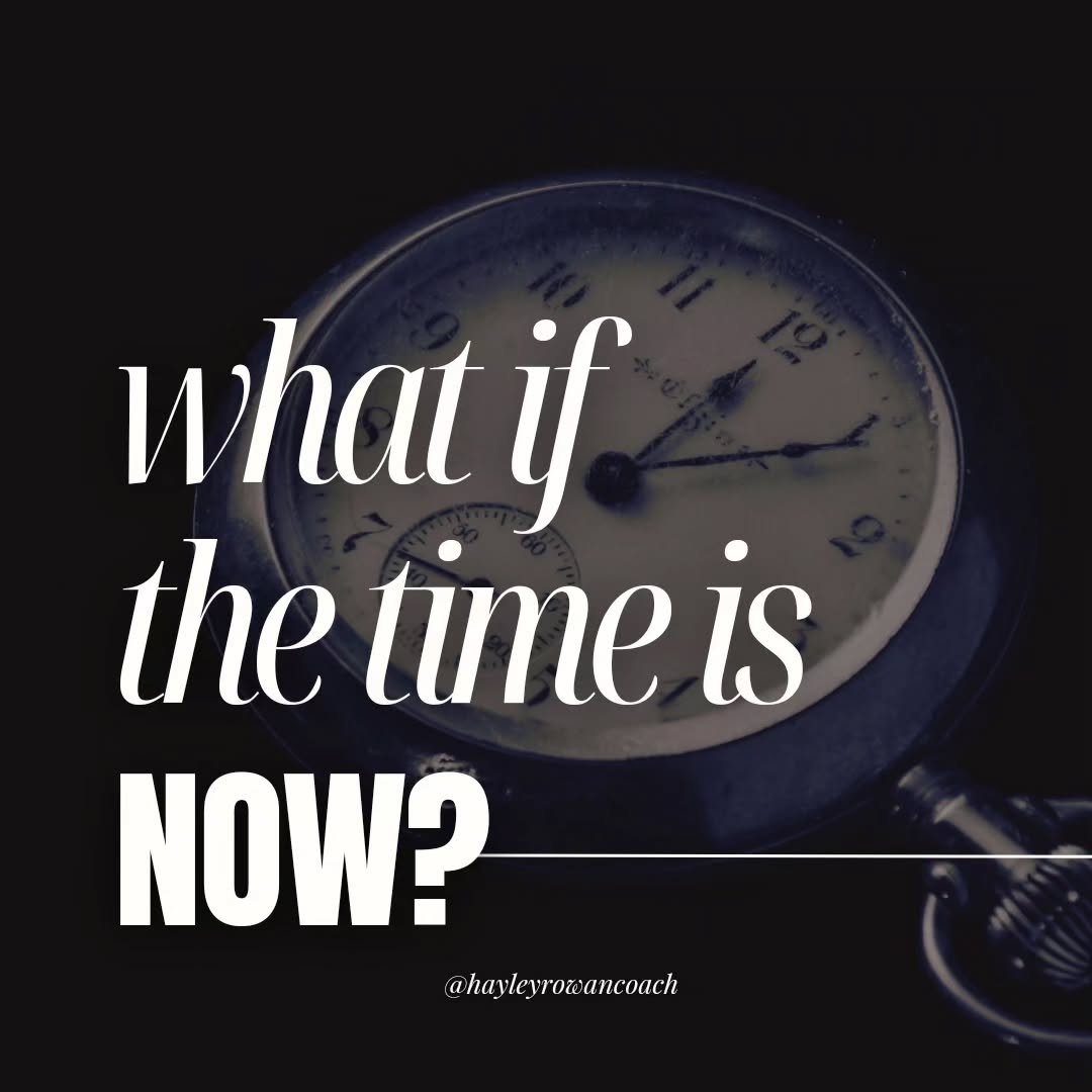 Because there's never really a 'right' time.

Those thoughts that sound like
&lsquo;I&rsquo;ll do it when&hellip;&rsquo;
&lsquo;I can&rsquo;t do it yet because&hellip;&rsquo;
&lsquo;When I&hellip;I&rsquo;ll be ready&rsquo;
&lsquo;When I have more&hel
