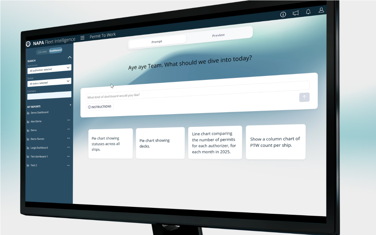 NAPA introduces AI-powered Permit to Work Dashboard to enhance maritime safety