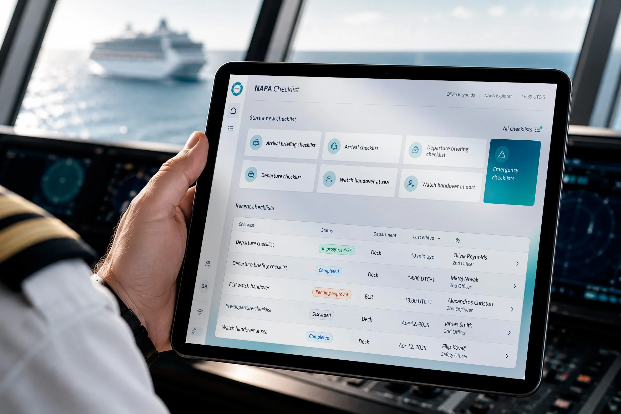 NAPA launches NAPA Checklist to digitalise onboard operational workflows