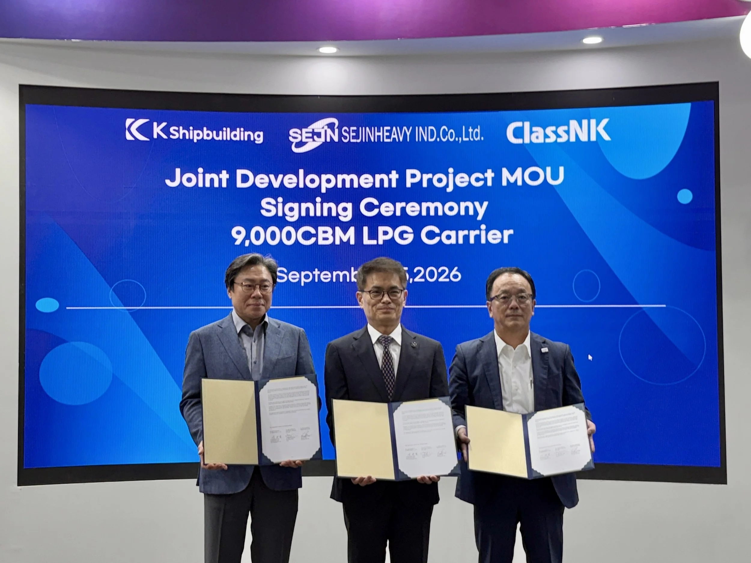 ClassNK and partners sign MOU for joint development of new generation Eco LPG carrier