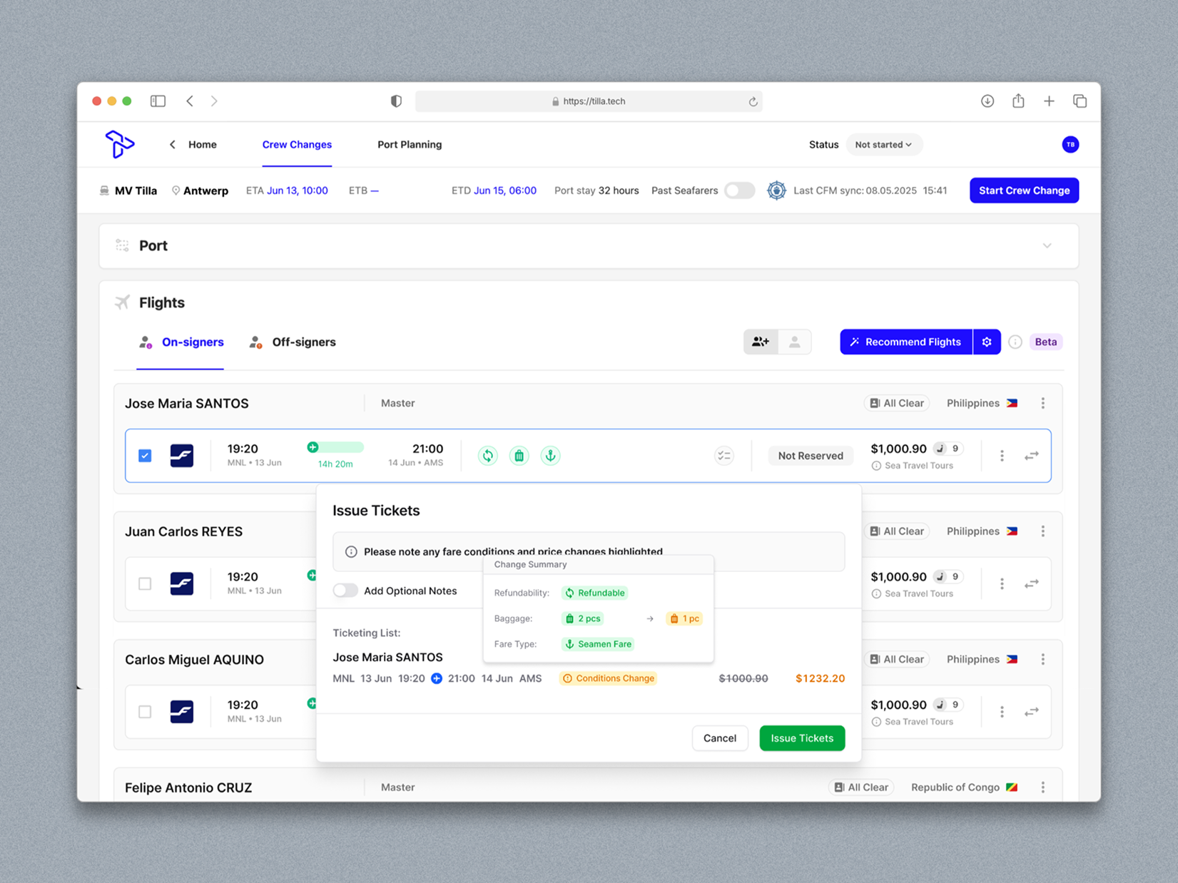 Stolt&nbsp;Tankers to optimise crew change travel with Tilla's platform