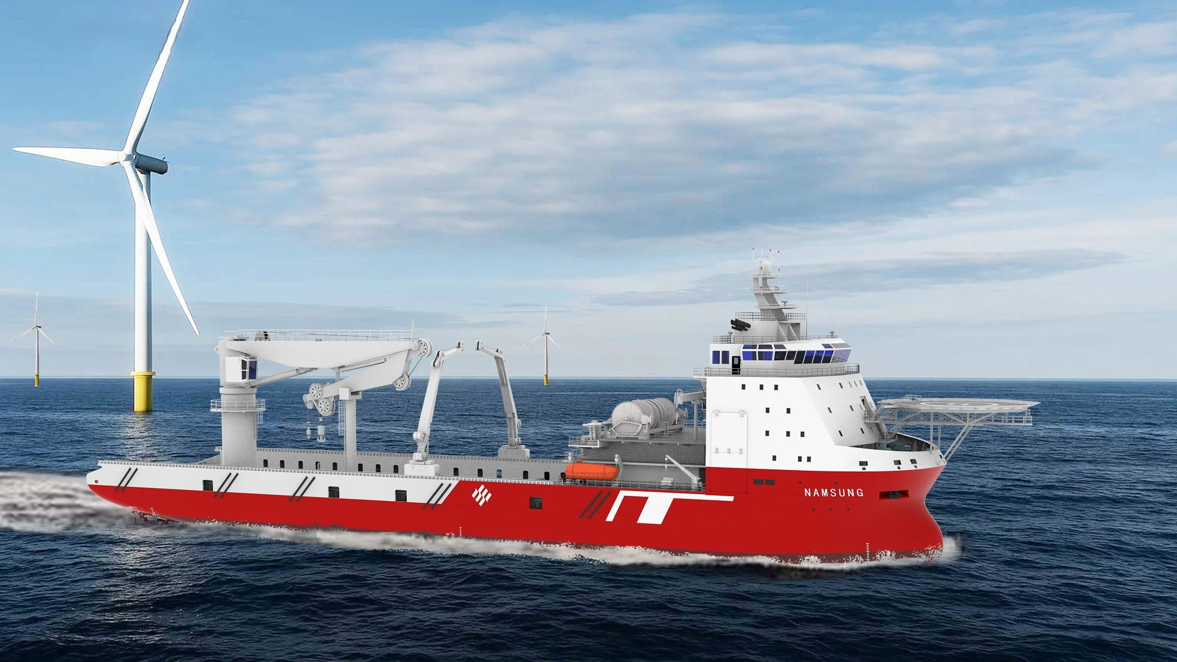 MacGregor secures major order for large AHC subsea crane on new-generation Floating Wind Farm Construction Vessel