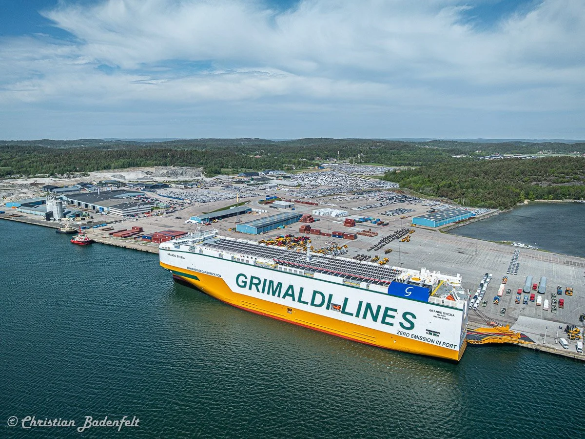 Grimaldi:’s ‘Grande Svezia’ christened in Wallhamn