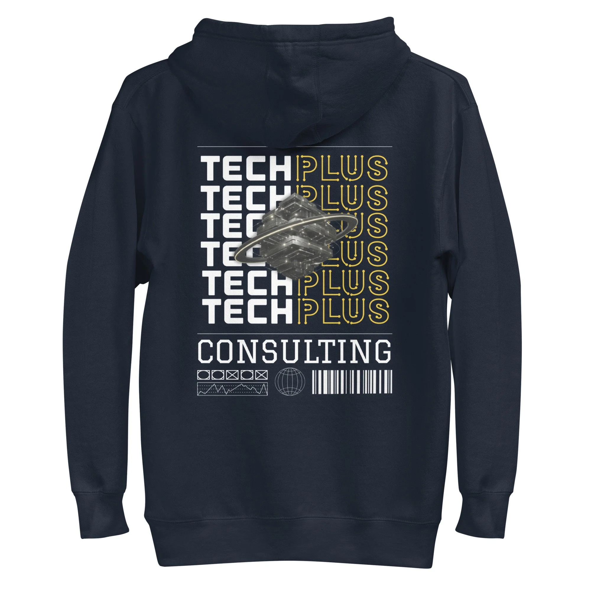 Consulting Navy Hoodie - Front/Back Datacenter Planet