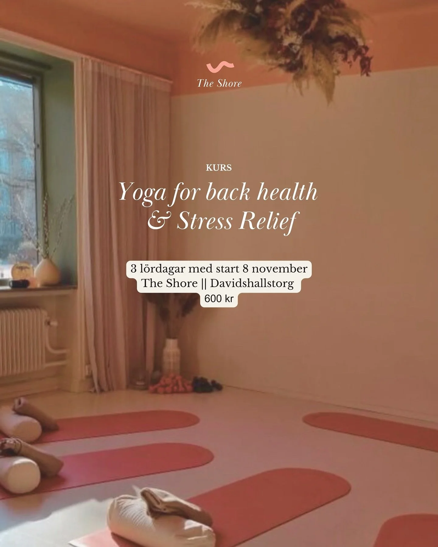MINIKURS 〰️ Yoga f&ouml;r rygg, h&aring;llning &amp; stresslindring

V&auml;lkommen till en kurs med v&aring;r erfarna yogal&auml;rare Ella Bay, skapad f&ouml;r att st&auml;rka din rygg och minska stress.
Med inspiration fr&aring;n Hatha och Yin Yoga