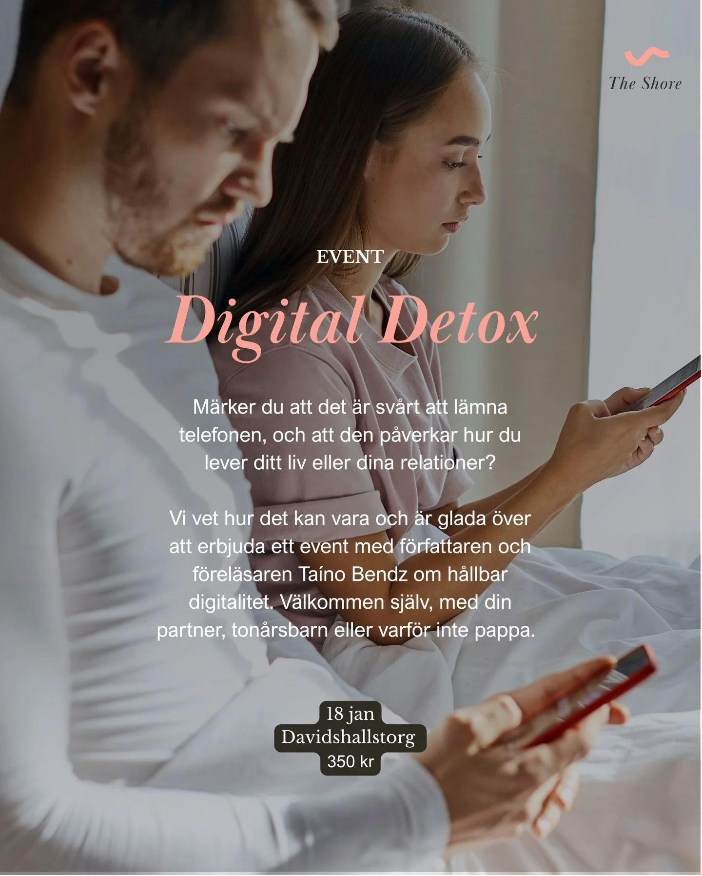 〰️ Event 18 jan 〰️ K&auml;nner du att telefonen tagit lite f&ouml;r stor plats i livet? Att du ofta &ldquo;bara ska kolla en sak&rdquo;&nbsp; och pl&ouml;tsligt har en timme scrollats bort?
&nbsp;
Vi vet hur det kan vara och &auml;r glada &ouml;ver a