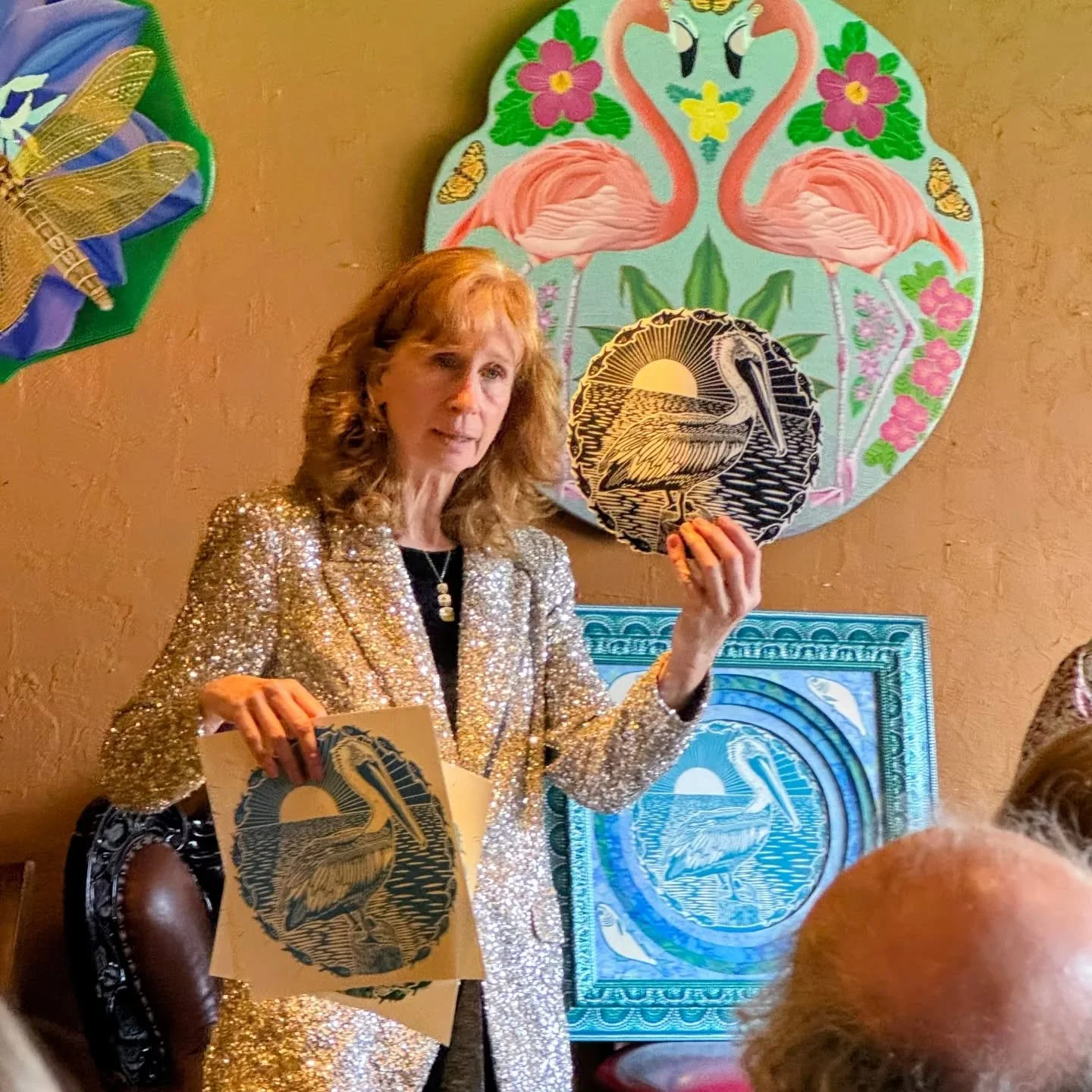 It is so enriching to hear and see directly from an artist about them and their process.  @amandalynne1219 talk at @nawab.restaurant  in collaboration with @thebdac was such a moment. I was so fortunate to be there and to have won one of her works, n