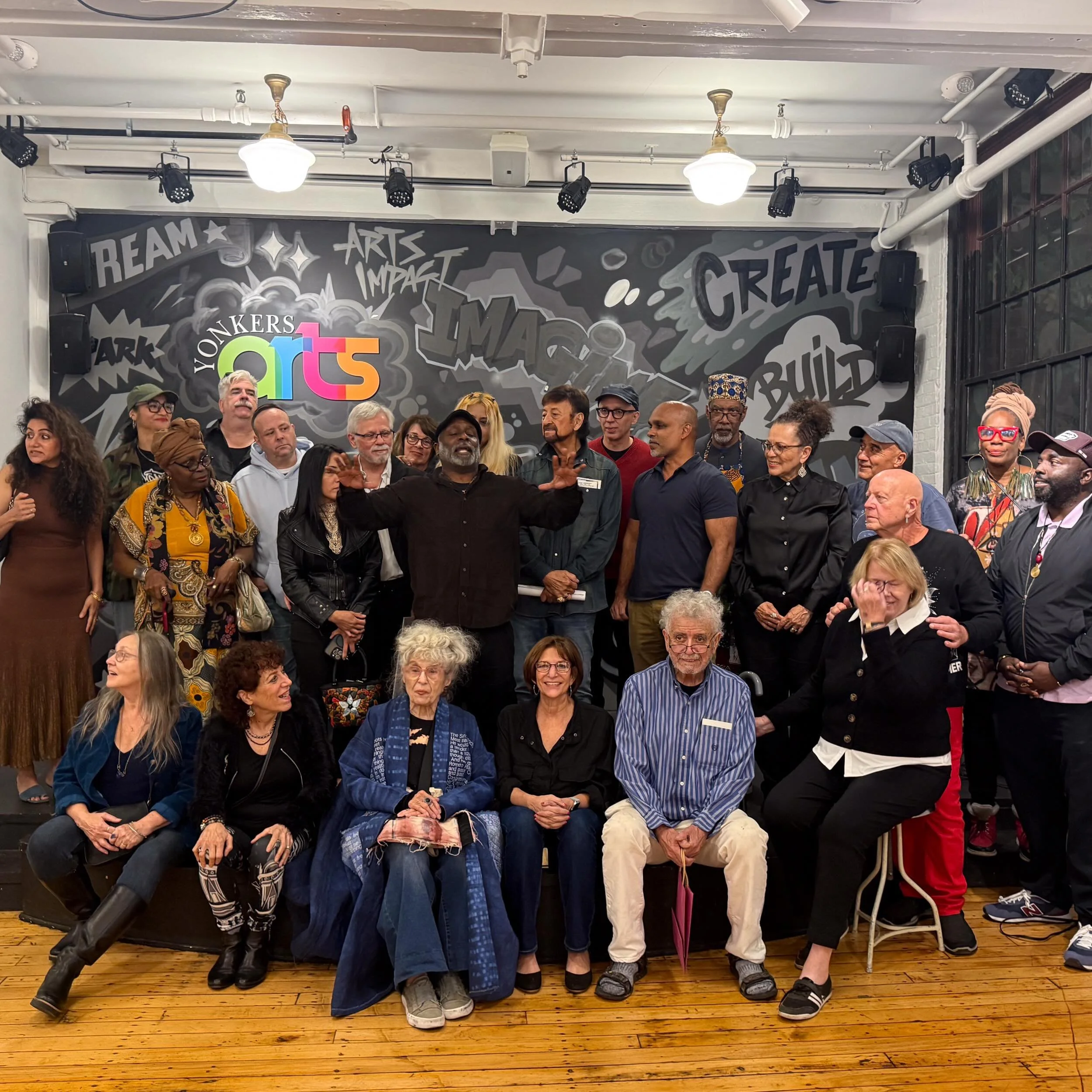 It is a very nice feeling to be among the artists in the exhibit &lsquo;Humanity Earth and the Universe&rsquo; at @yonkersarts_space which happens to be in the same building as my studio No. 428.  Curated by @joecsuperstar @artistpaulgreco and @missy