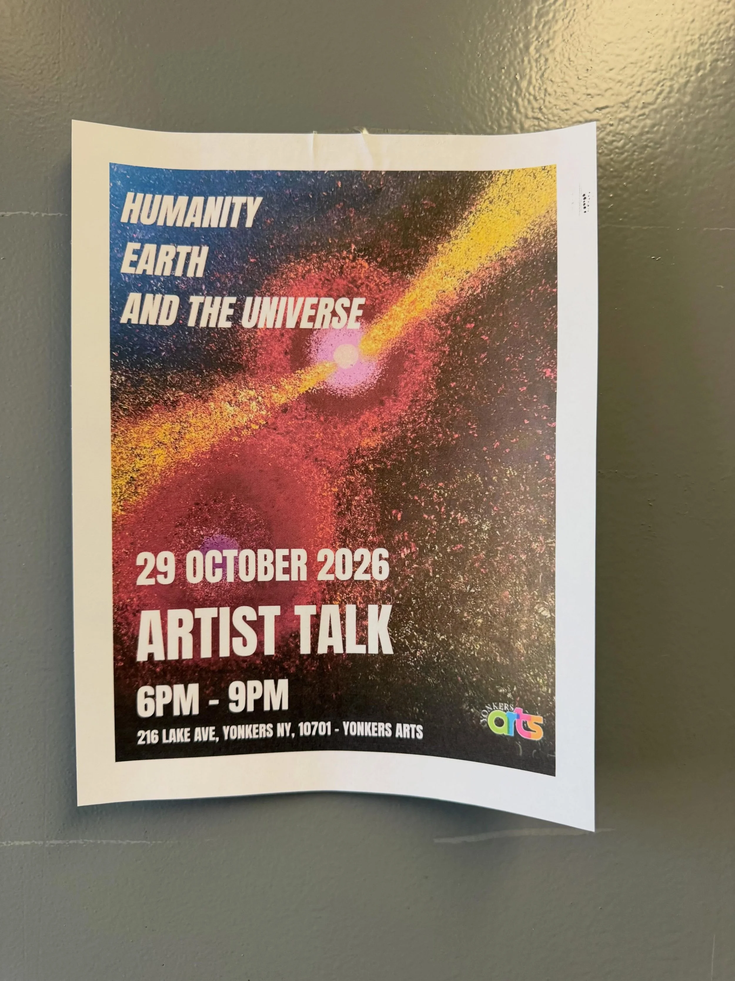 This should be quite interesting.  Drop in. This coming Thursday. 6pm-9pm. At @yonkersarts 

#artisttalk 
#yonkersarts
#humanityearthandtheuniverse 

@artswestchester
