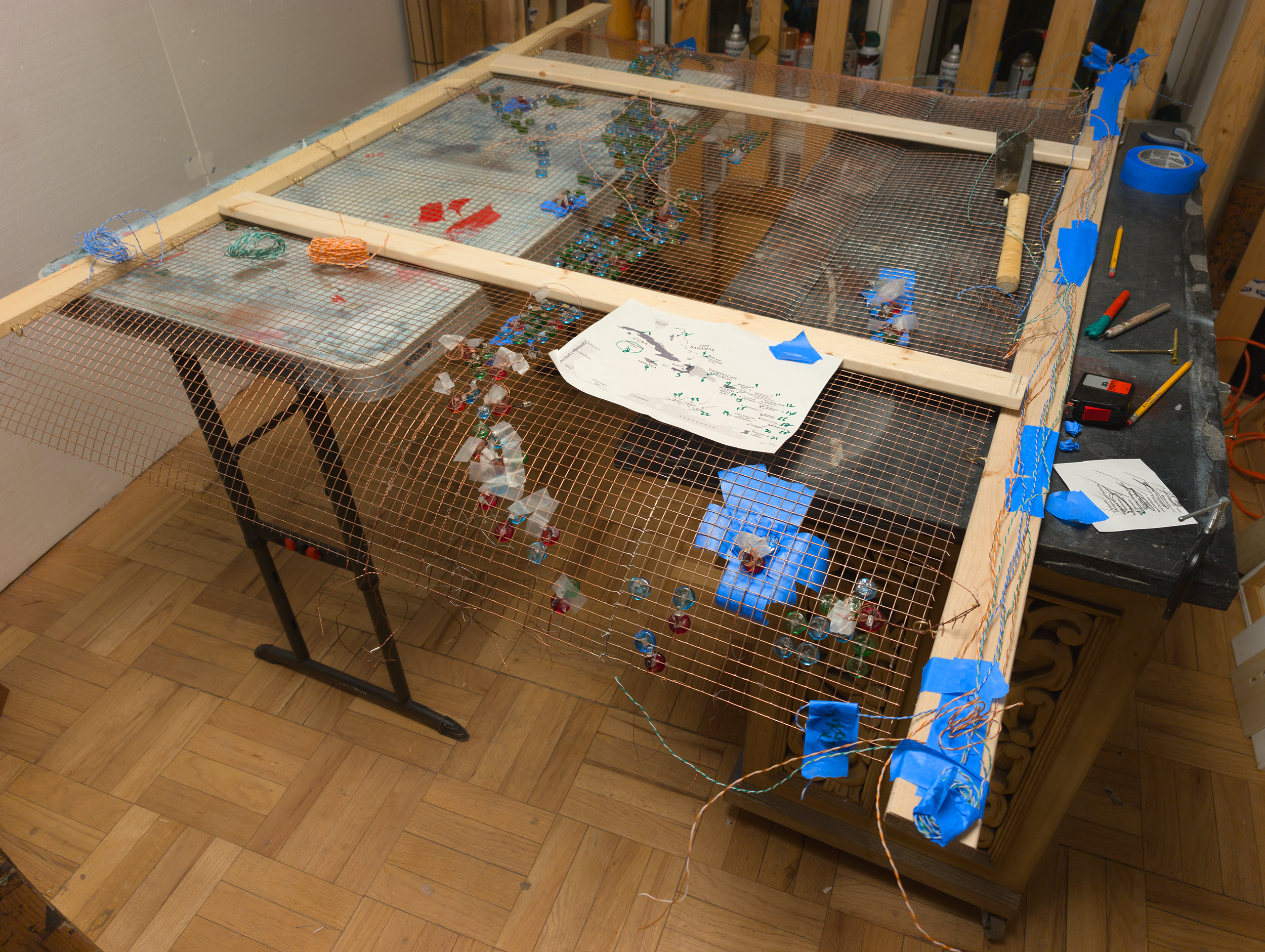 The frame coming together