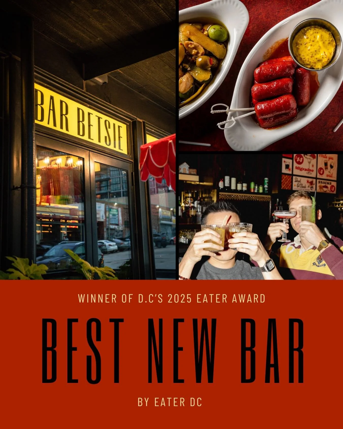 Wow, wow, wow, wow, wow.
We are honored, thrilled, humbled, grateful - all the feelings - to be named Eater&rsquo;s Best New Bar of 2025. ❤️

From its earliest spark of an idea to the bar you walk into today, Bar Betsie has been a true team effort.
W