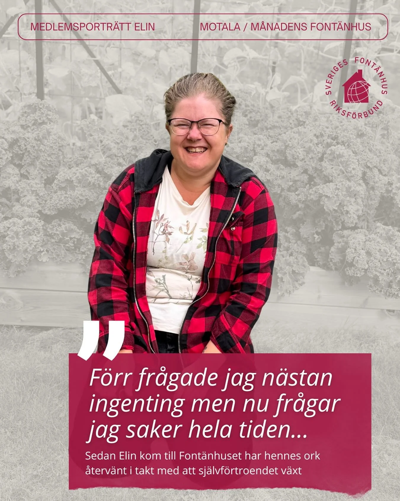 &ndash; Jag har inte haft en panikattack p&aring; tv&aring; och ett halvt &aring;r. Tidigare hade jag panikattacker varje dag. 

S&aring; sammanfattar Elin den st&ouml;rsta f&ouml;r&auml;ndringen som skett sedan hon blev medlem p&aring; Motala Font&a