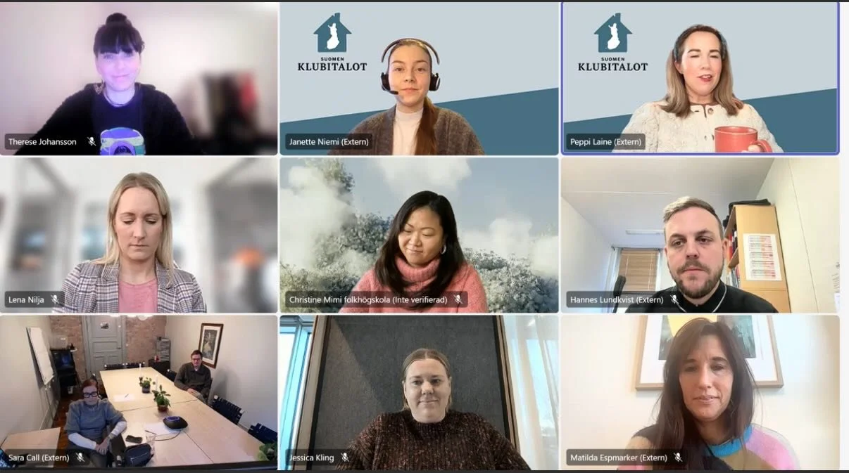 Font&auml;nhus i digital form - ett steg n&auml;rmare ett svenskt eClubhouse
 
Idag fick vi en genomg&aring;ng av @suomenklubitalot - Finlands eClubhus, som drivs via plattformen HowSpace. Och vilken m&ouml;jlighetsd&ouml;rr det &ouml;ppnar!
 
Fr&ari
