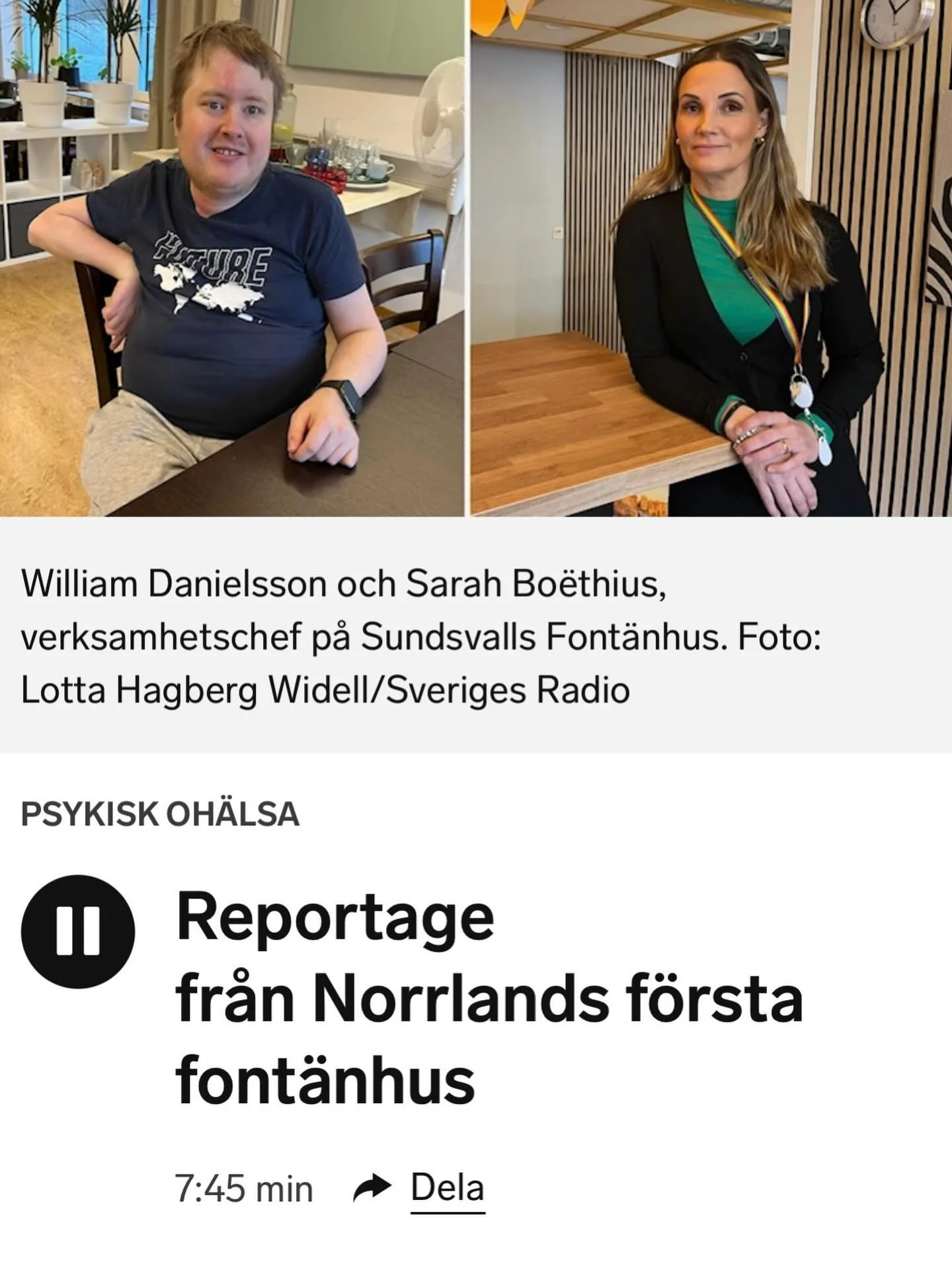 Ett av v&aring;ra nyaste Font&auml;nhus &auml;r @fontanhusetsundsvall som &ouml;ppnade i september. H&auml;r kan du h&ouml;ra hur medlemmar, handledare och verksamhetschef bygger upp huset tillsammans 💪🏼.
L&auml;nk till inslaget i kommentarerna.
#f