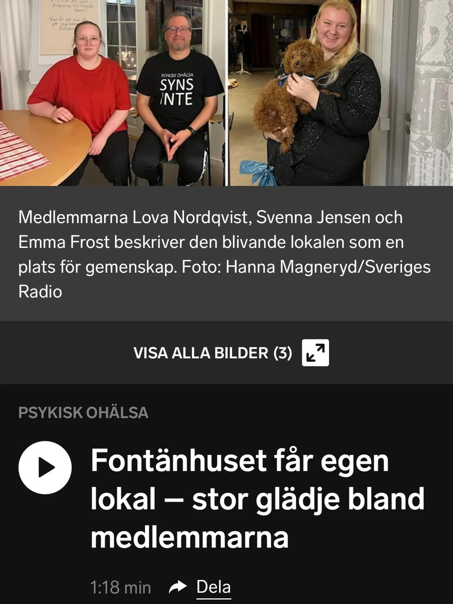 Font&auml;nhuset Ludvika Smedjebacken har f&aring;tt egna lokaler i Morg&aring;rdshammar! Renoveringen &auml;r i g&aring;ng och planen &auml;r &ouml;ppning sommaren 2026.
L&auml;nk till inslaget i kommentarerna.

@fontanhusvb 
#ludvika 
#smedjebacken