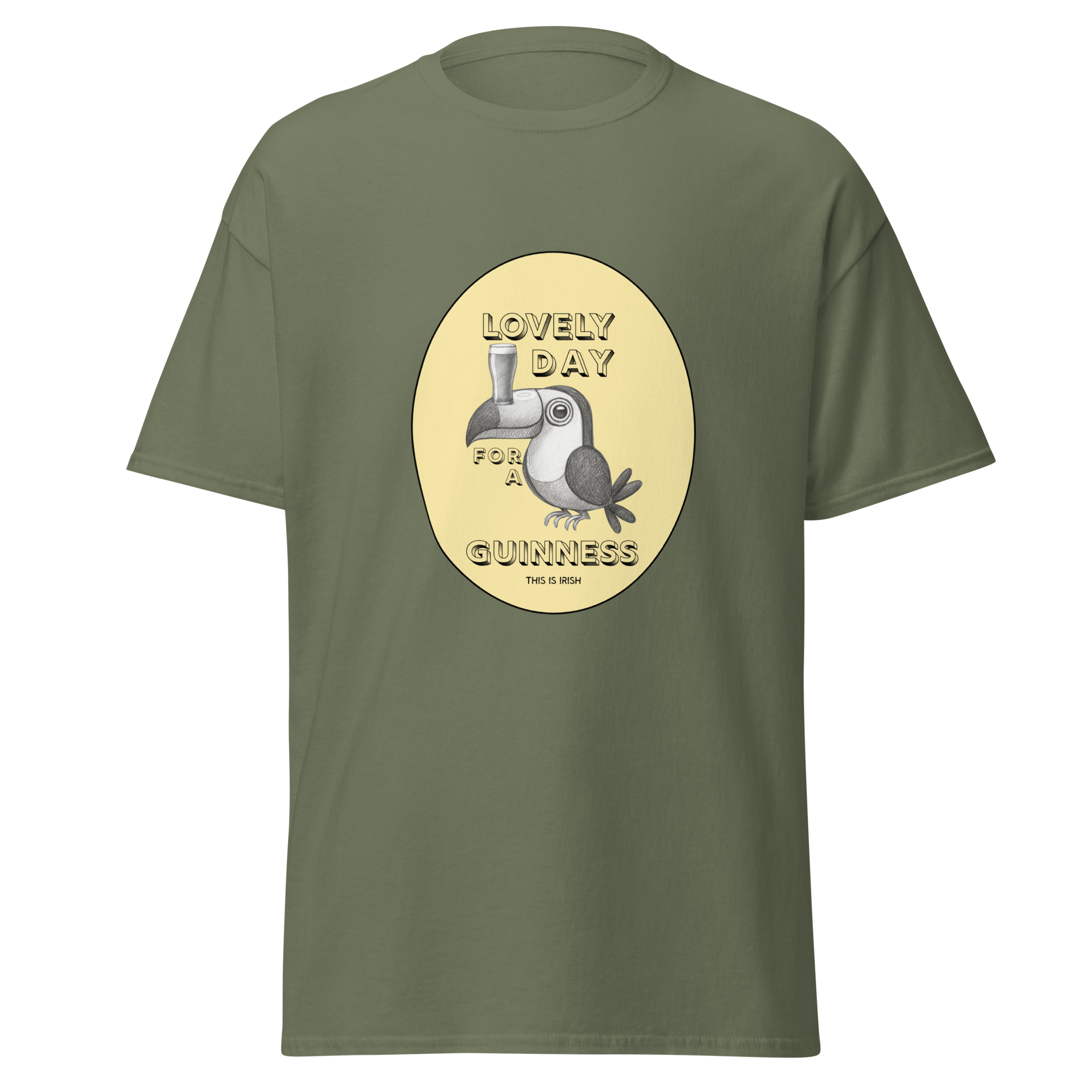 unisex-classic-tee-military-green-front-69aaf13272b34.png