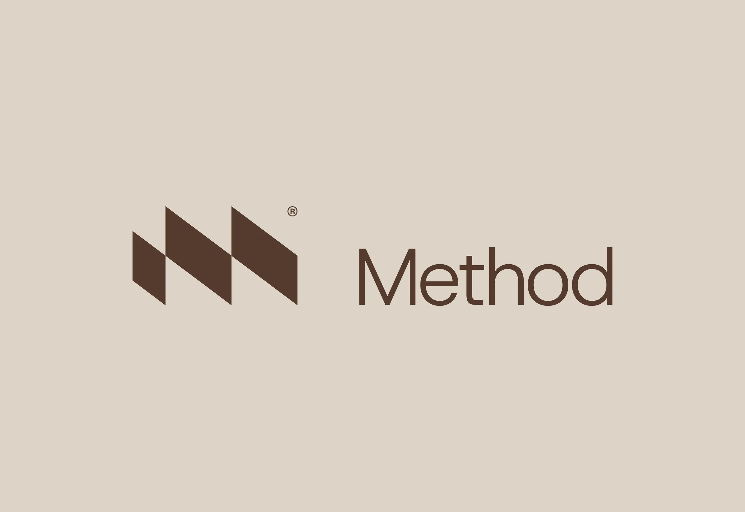 Logo with three brown upward arrows and the word 'Method' in brown text on a beige background.