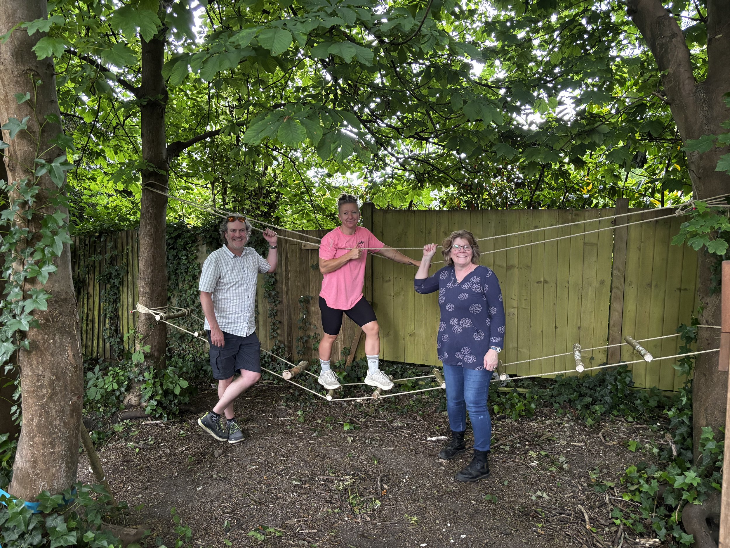 Low ropes build for OsForest