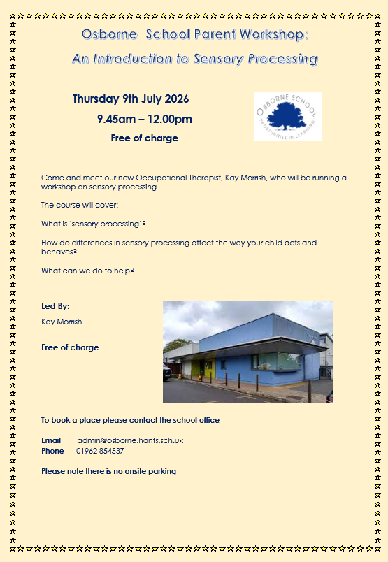 New Parent Workshop announced! 