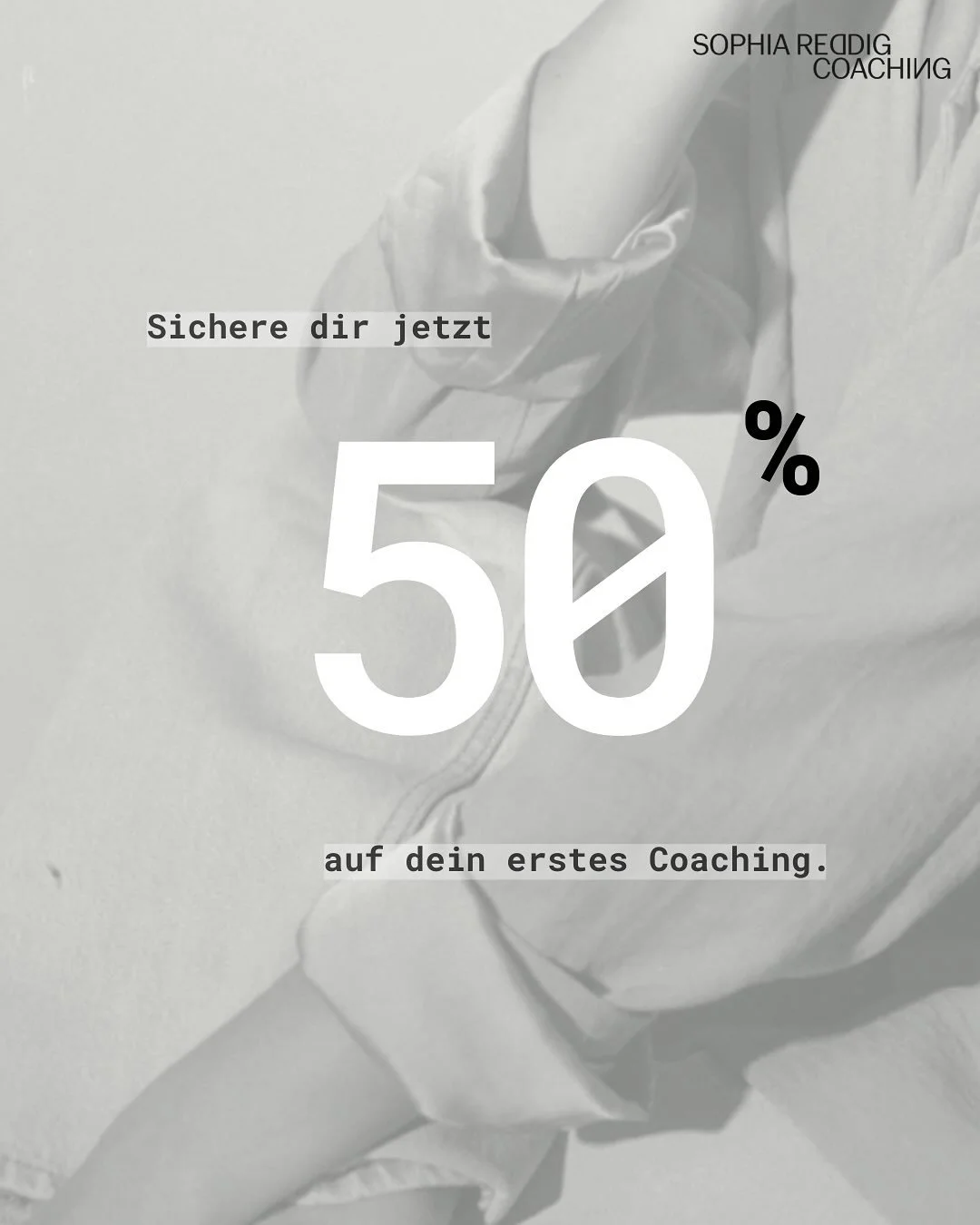 ✨Deine 5 % Mut &amp; meine 50 % Support. ✨

5 % mehr Mut.
Mehr braucht es oft nicht, um etwas in Bewegung zu bringen.

✔️Als kleine Starthilfe:
Bis zum 31.10. bekommst du 50 % auf deine erste Coachingsitzung.

Schreib mir gerne eine DM oder kontaktie