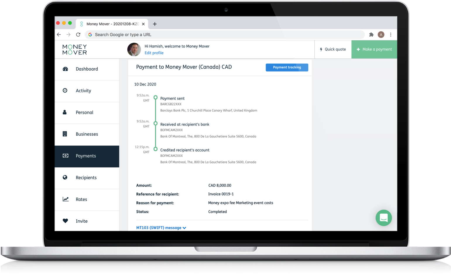 How to track a SWIFT payment — Money Mover