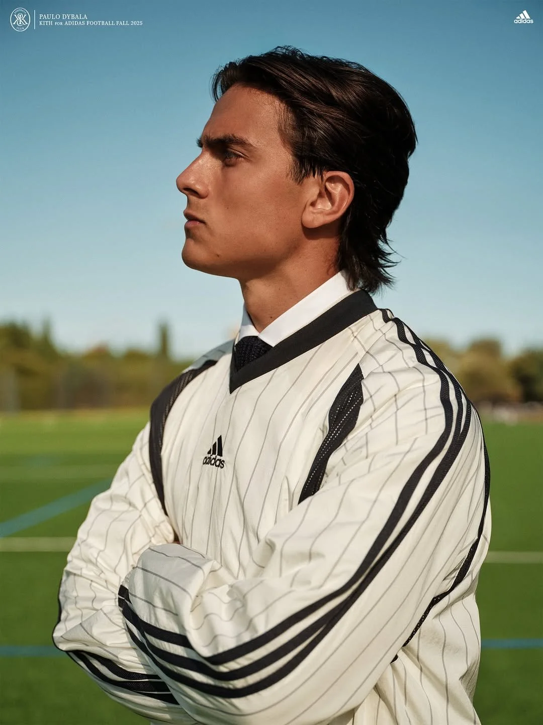 Kith x Adidas x Paulo Dybala  — Photo: Mitchell Duncan — Hair & Make up Vy Sapyyapy C/o Management Artist — Baci Management team: Makeup assistant Mathilde Sicre 