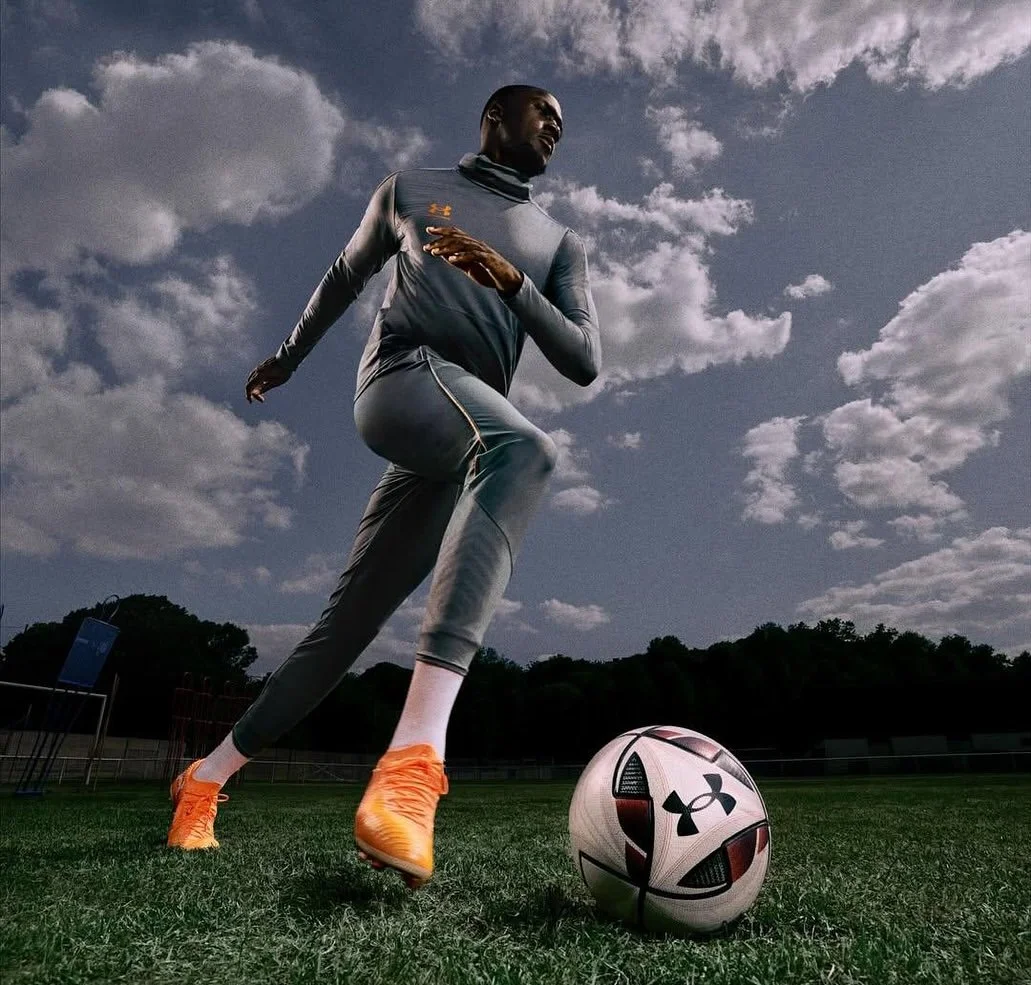 Under Armour x Ibrahima Konaté — Photo: Seb Barros — Baci Management team: Hair & Make up Julien Gonzalez