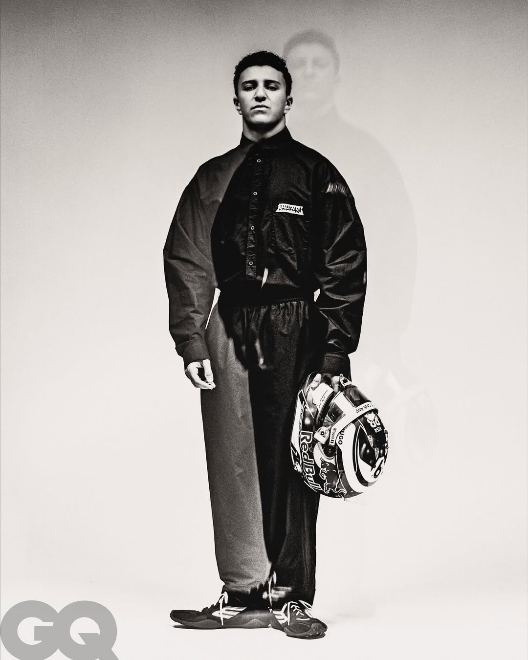 GQ Middle East with Isack Hadjar — Photo: Tarek Mawad — Baci Management team: Hair & Make up Inès Zérouali 