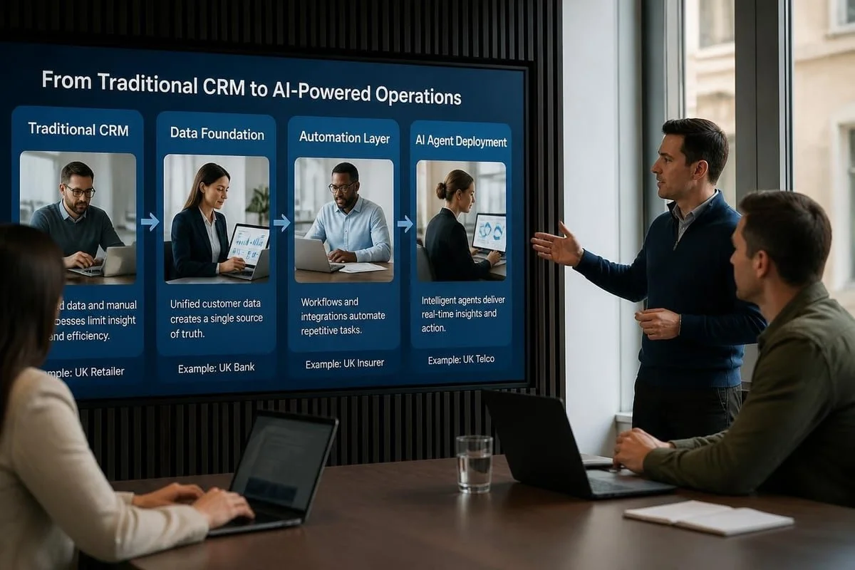 Business team evaluating a Salesforce partner UK proposal