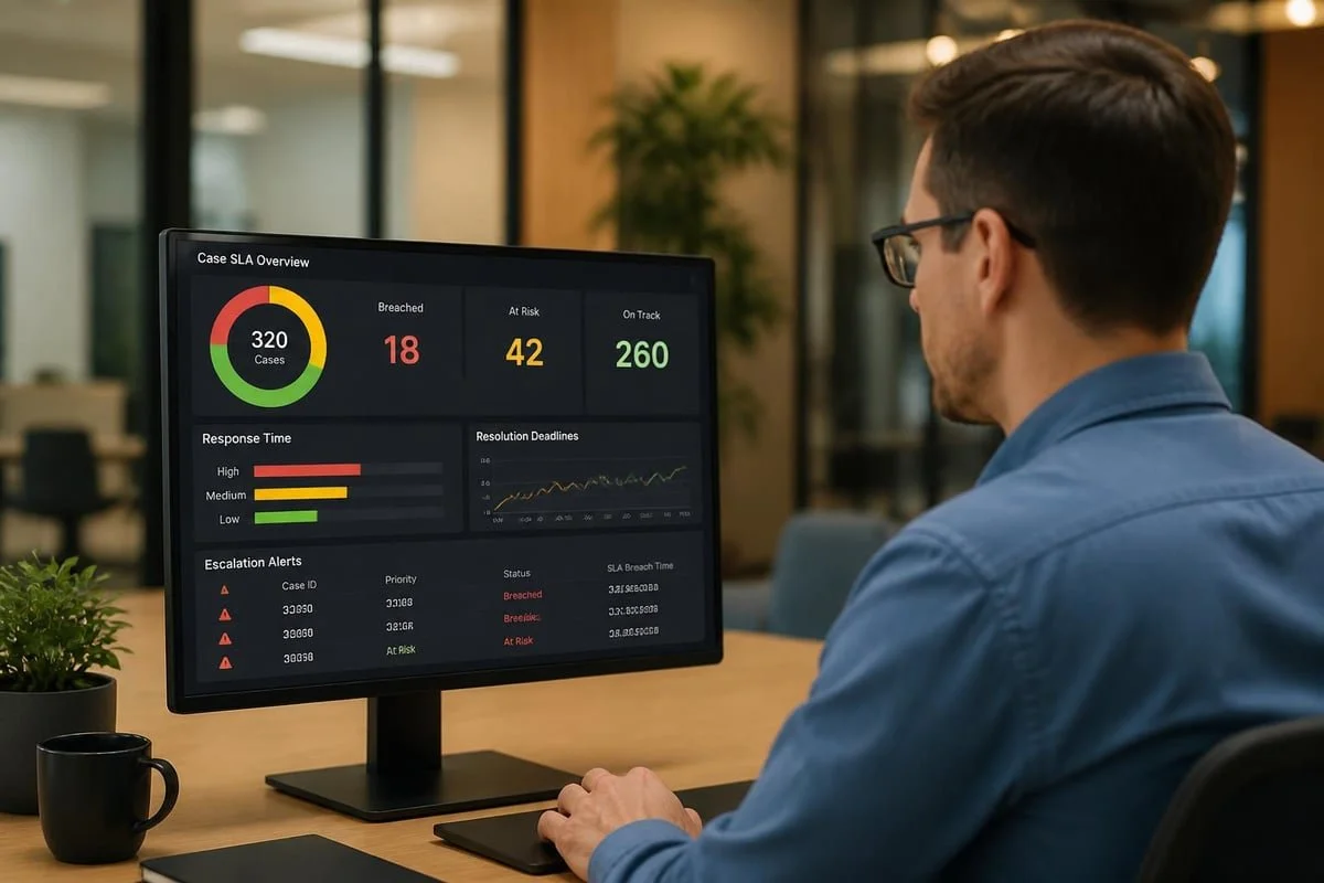 SLA tracking dashboard