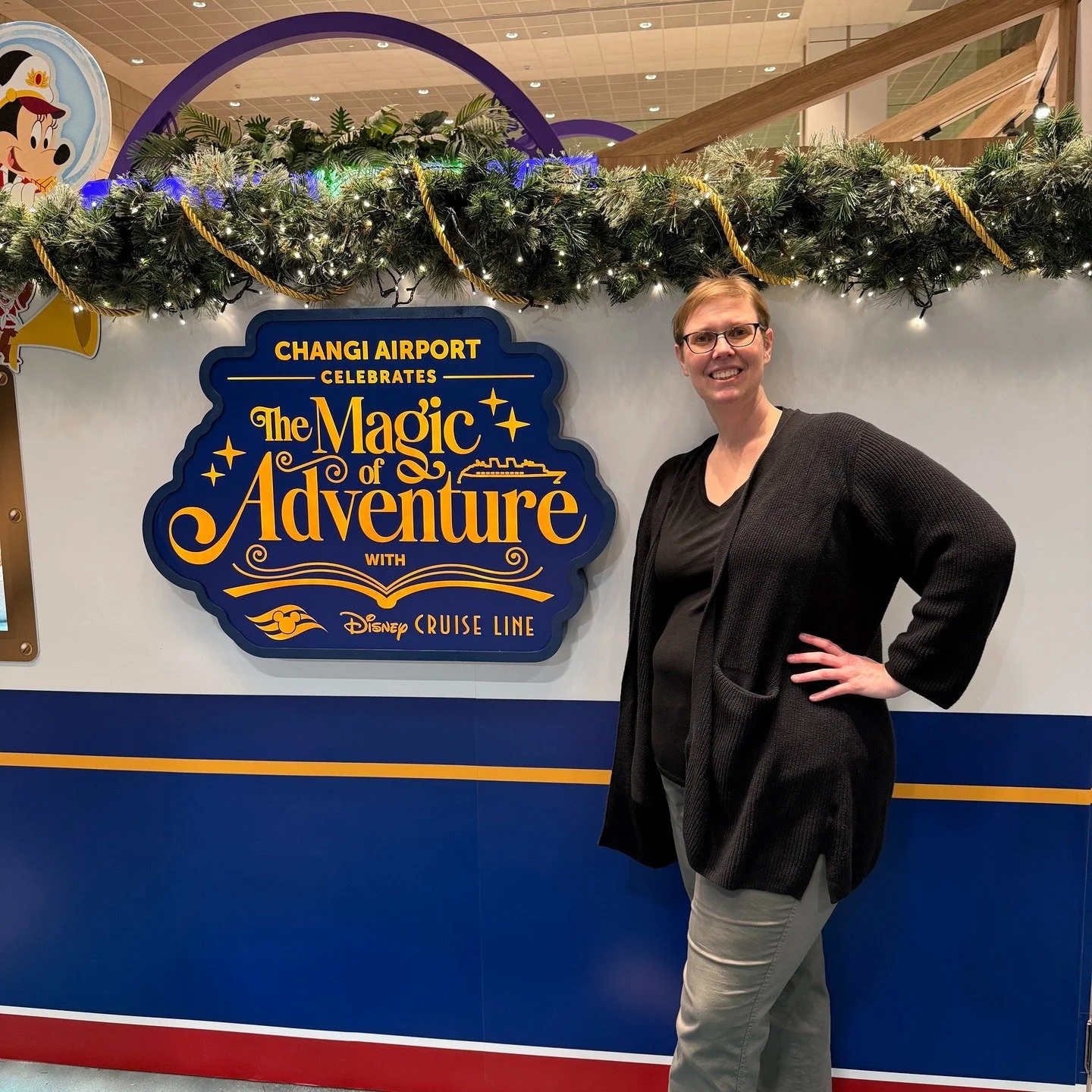Celebrate the Disney Adventure the moment you arrive in Singapore at the Changi Airport. 🚢

I may not have been able to sail on the Disney Adventure on my trip to Southeast Asia (the ship hadn't arrived yet!), but I got to see so many fun Disney Adv