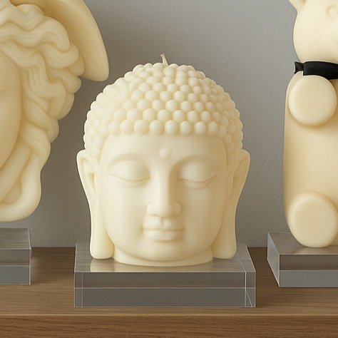 Buddha Head Candle