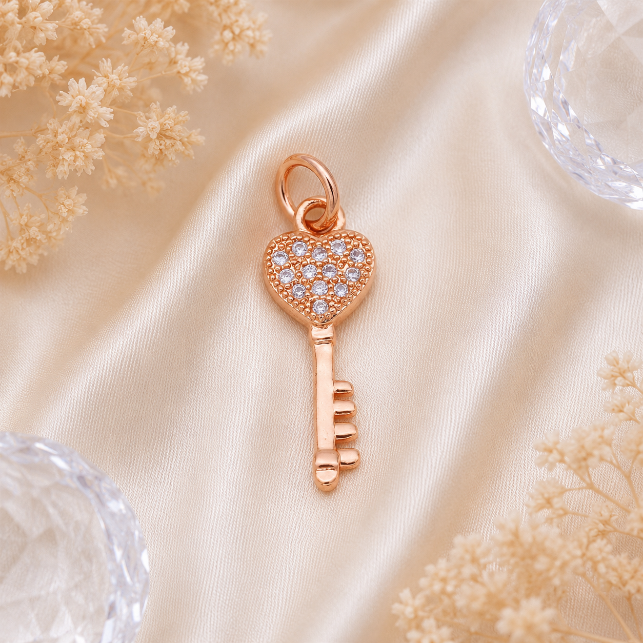 Heart Key Classic Charm