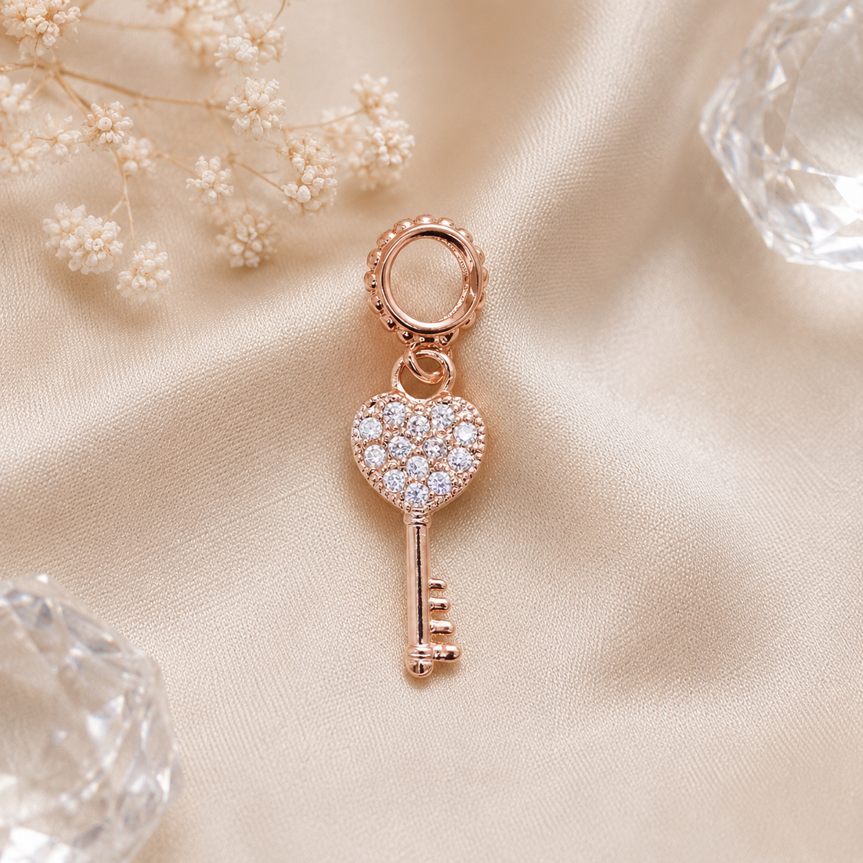 Heart Key Premium Charm