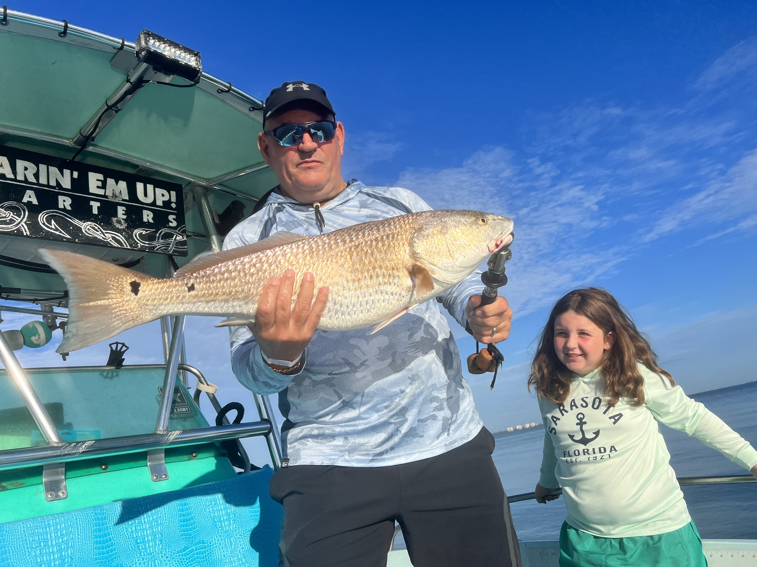 a really nice redfish caught by the John Ringling Bridge in Sarasota, Florida