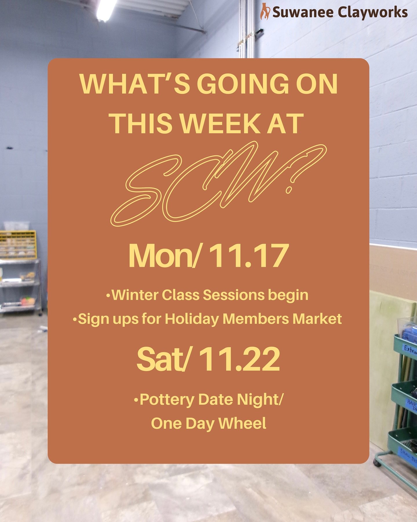 Here's what's going down this week at the studio !

#potteryofinstagram #potterystudio