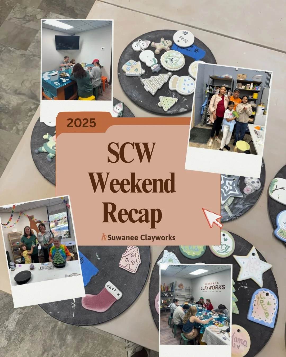 What a wonderful holiday-themed weekend! 🎄✨ From holiday paint-your-own pottery to our ornament painting workshop and Sip &amp; Paint, it was the perfect way to wrap up our 2025 programming. So much fun and so much creativity&mdash;thank you to ever