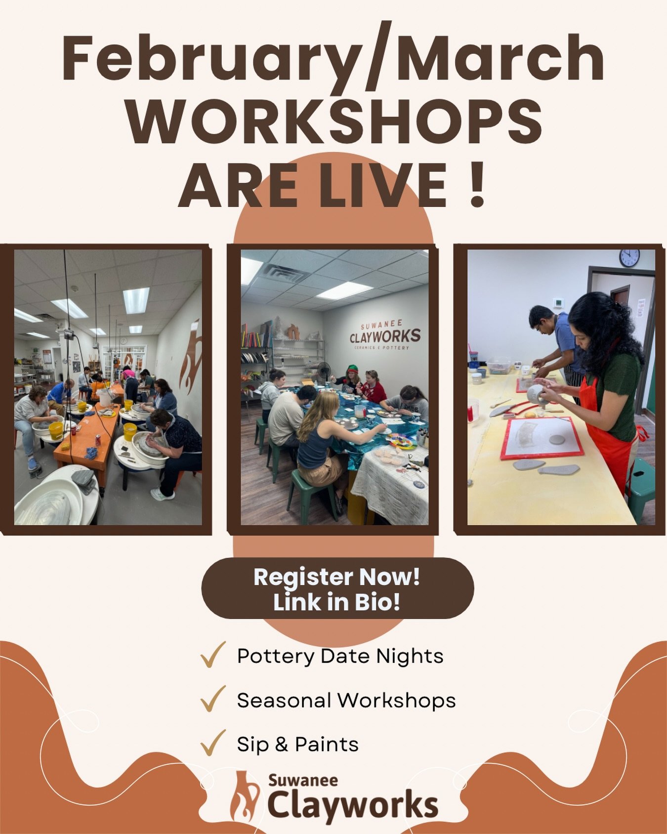 Get ahead of the game! Registration for our 2026 workshops is live - click the link in our bio to reserve your spot before they're gone!

#potteryofinstagram #potteryclasses