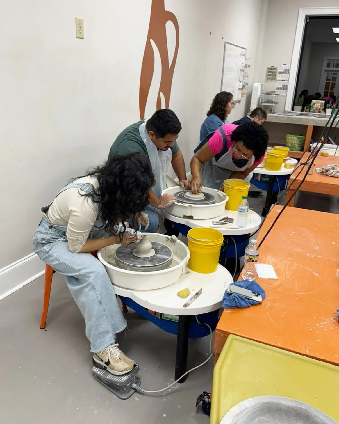 Looking for the perfect date night idea?? Our March Pottery Date Nights are almost full! Learn to center and throw on the wheel and make your own bowls, cups, and plates. We have just a few spots left, so grab yours before they&rsquo;re gone. #potter