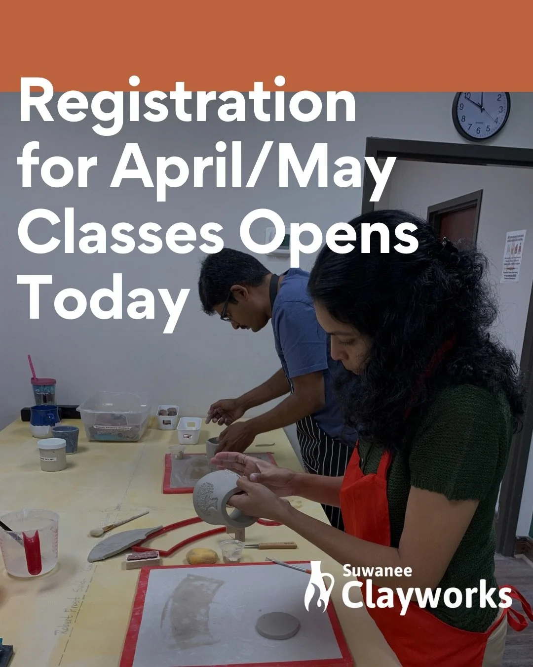 🌼Registration for our April/May classes is now open! 

If you&rsquo;ve been wanting to try pottery, learn something new, or spend time making alongside a creative community &mdash; this is your moment. 

Wheel throwing, handbuilding, and classes for