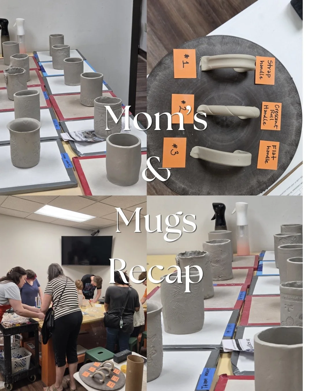 ❤️Moms&rsquo; Mug Night recap ✨ So many good textures, shapes, and handles!

#mothersday #recap #pottery