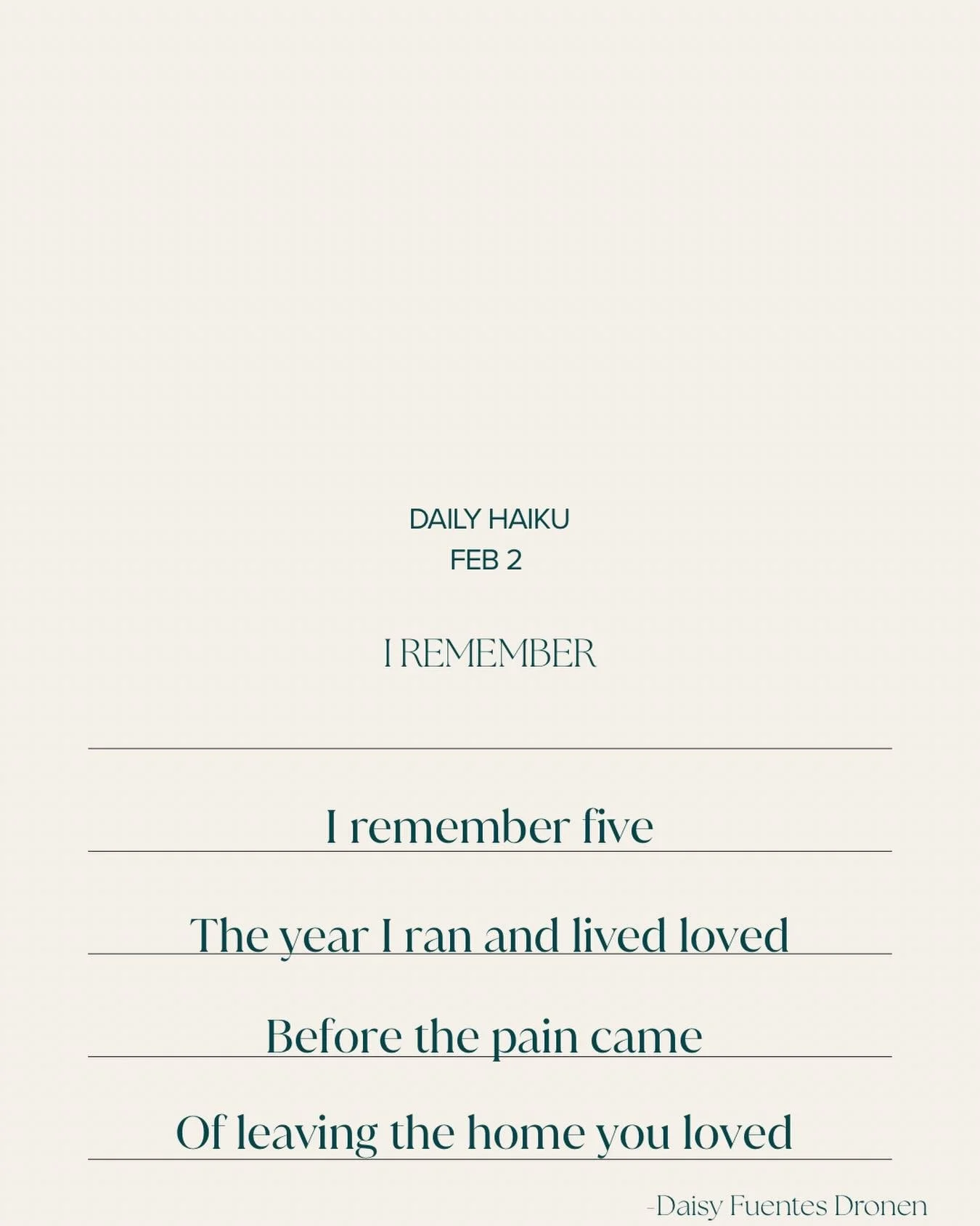 Daily Hauiku Feb 2
A month to remember love and to love others well.