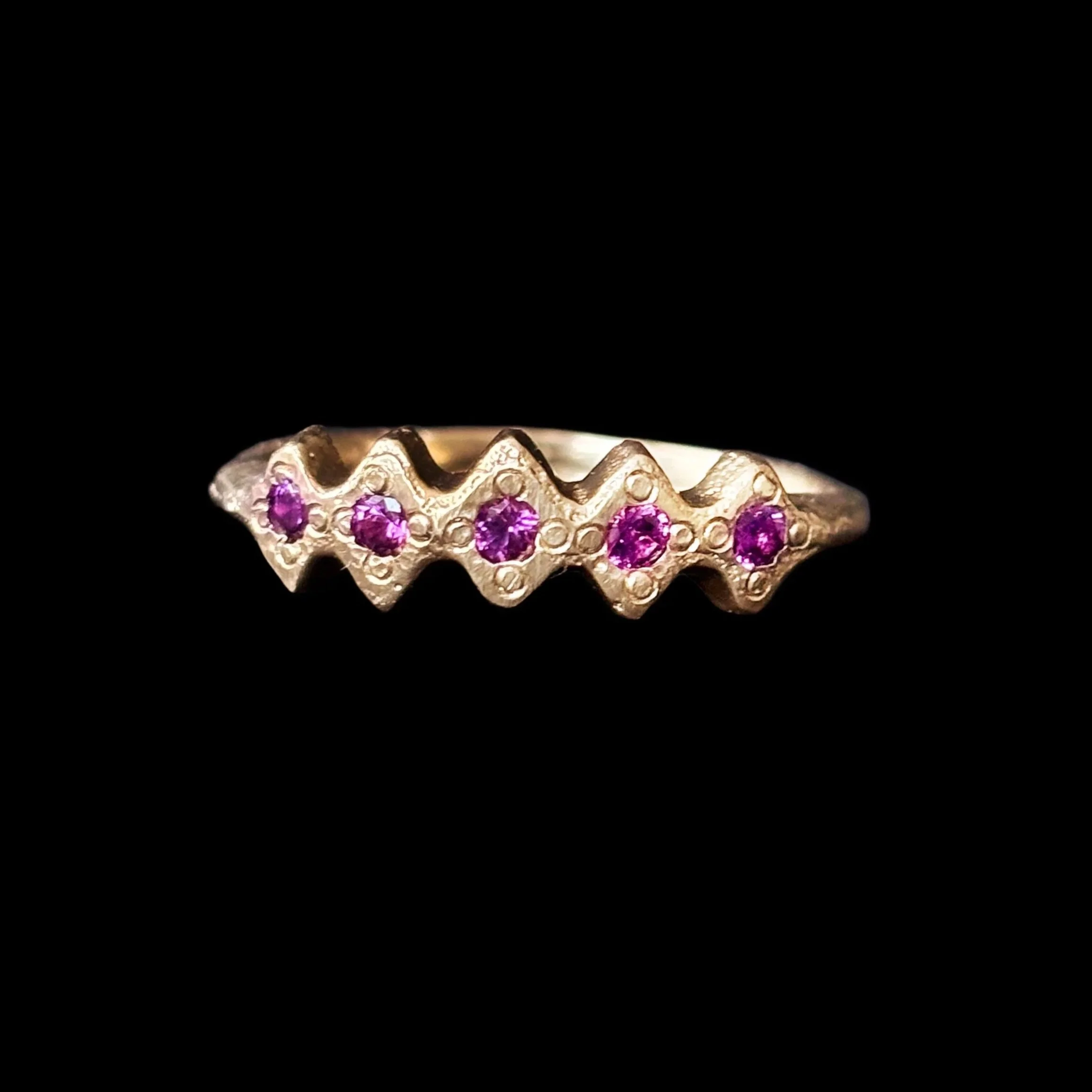 Purple Garnet Starry Band